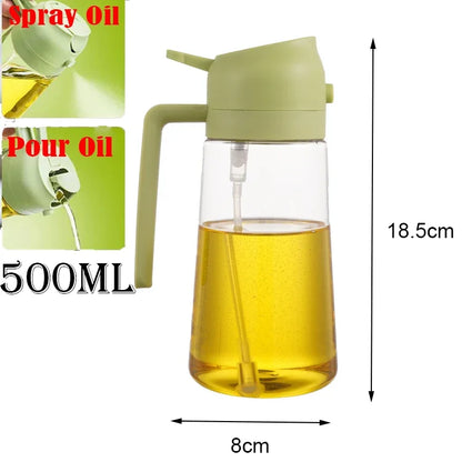 2IN1 Kitchen Oils Spray Spray Oil Sprayer Oil Cruet Bottle Camping Oil Dispensers Olive Oil Sprayer Mister for Air Fryer Salad