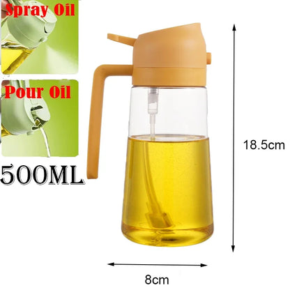 2IN1 Kitchen Oils Spray Spray Oil Sprayer Oil Cruet Bottle Camping Oil Dispensers Olive Oil Sprayer Mister for Air Fryer Salad