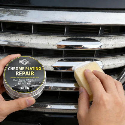 All-Vehicle Chrome Revitalizer: Oxidation Remover with Sponge - Brings Back Shine