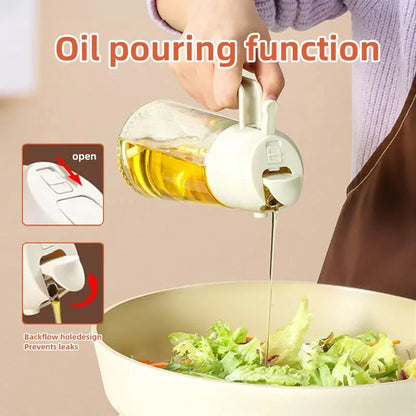 2IN1 Kitchen Oils Spray Spray Oil Sprayer Oil Cruet Bottle Camping Oil Dispensers Olive Oil Sprayer Mister for Air Fryer Salad