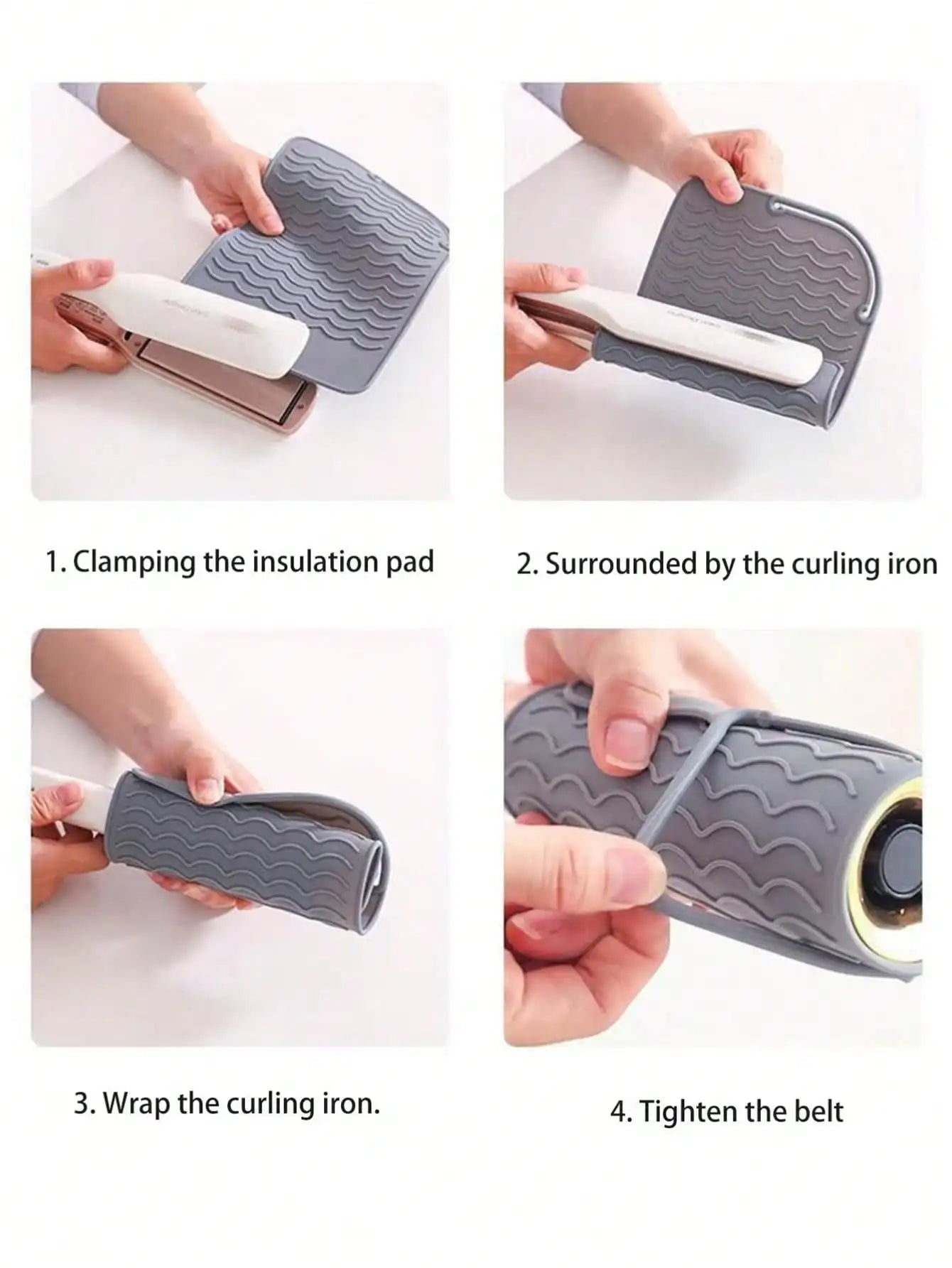 New Plus Size Silicone Heat Resistant Mat Portable Travel Hot Tools Pad Cover for Curling Iron, Flat Iron Hair Straightener