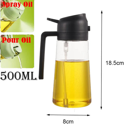 2IN1 Kitchen Oils Spray Spray Oil Sprayer Oil Cruet Bottle Camping Oil Dispensers Olive Oil Sprayer Mister for Air Fryer Salad