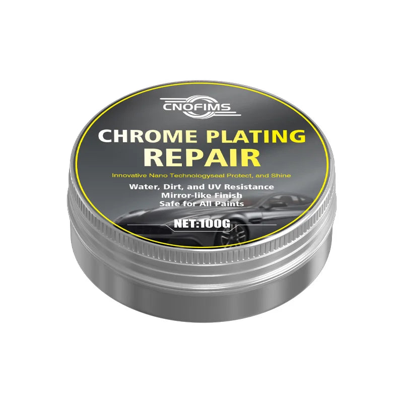 All-Vehicle Chrome Revitalizer: Oxidation Remover with Sponge - Brings Back Shine