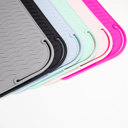 New Plus Size Silicone Heat Resistant Mat Portable Travel Hot Tools Pad Cover for Curling Iron, Flat Iron Hair Straightener