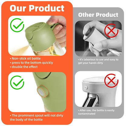 2IN1 Kitchen Oils Spray Spray Oil Sprayer Oil Cruet Bottle Camping Oil Dispensers Olive Oil Sprayer Mister for Air Fryer Salad