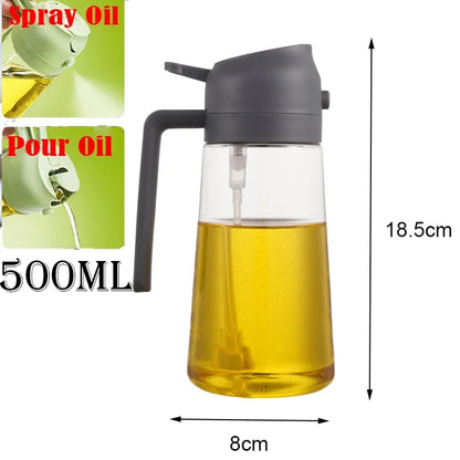 2IN1 Kitchen Oils Spray Spray Oil Sprayer Oil Cruet Bottle Camping Oil Dispensers Olive Oil Sprayer Mister for Air Fryer Salad
