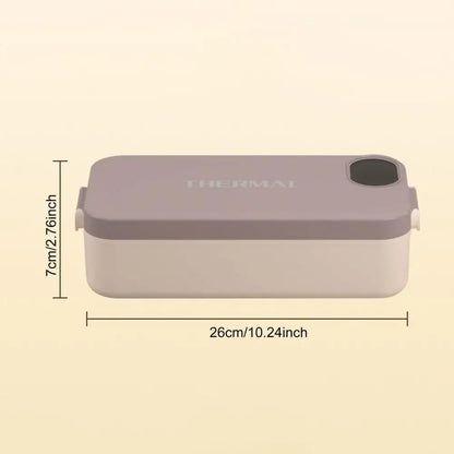 Heated Lunch Box 900Ml Capacity 2-In-1 Stainless Steel Electric Food Warmer Warming Box Portable Meal Container for Car Travel