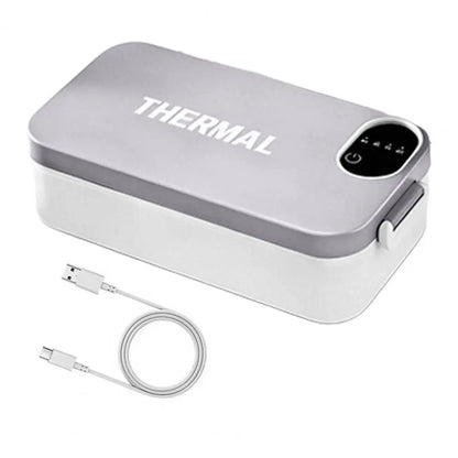 Heated Lunch Box 900Ml Capacity 2-In-1 Stainless Steel Electric Food Warmer Warming Box Portable Meal Container for Car Travel